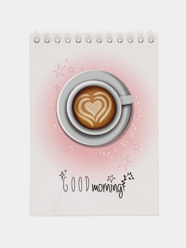 Блокнот маленький на пружине "Good morning"