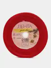 Бордовый лента для упаковки "Снежинки" репсовая, 15 мм