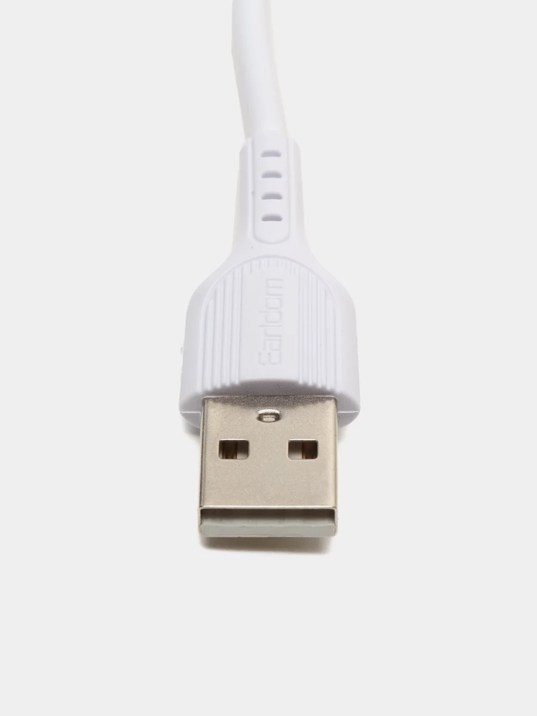 Белый кабель USB micro, Lightning, 25 см, 2,4А с быстрой зарядкой, EC-085M Earldom