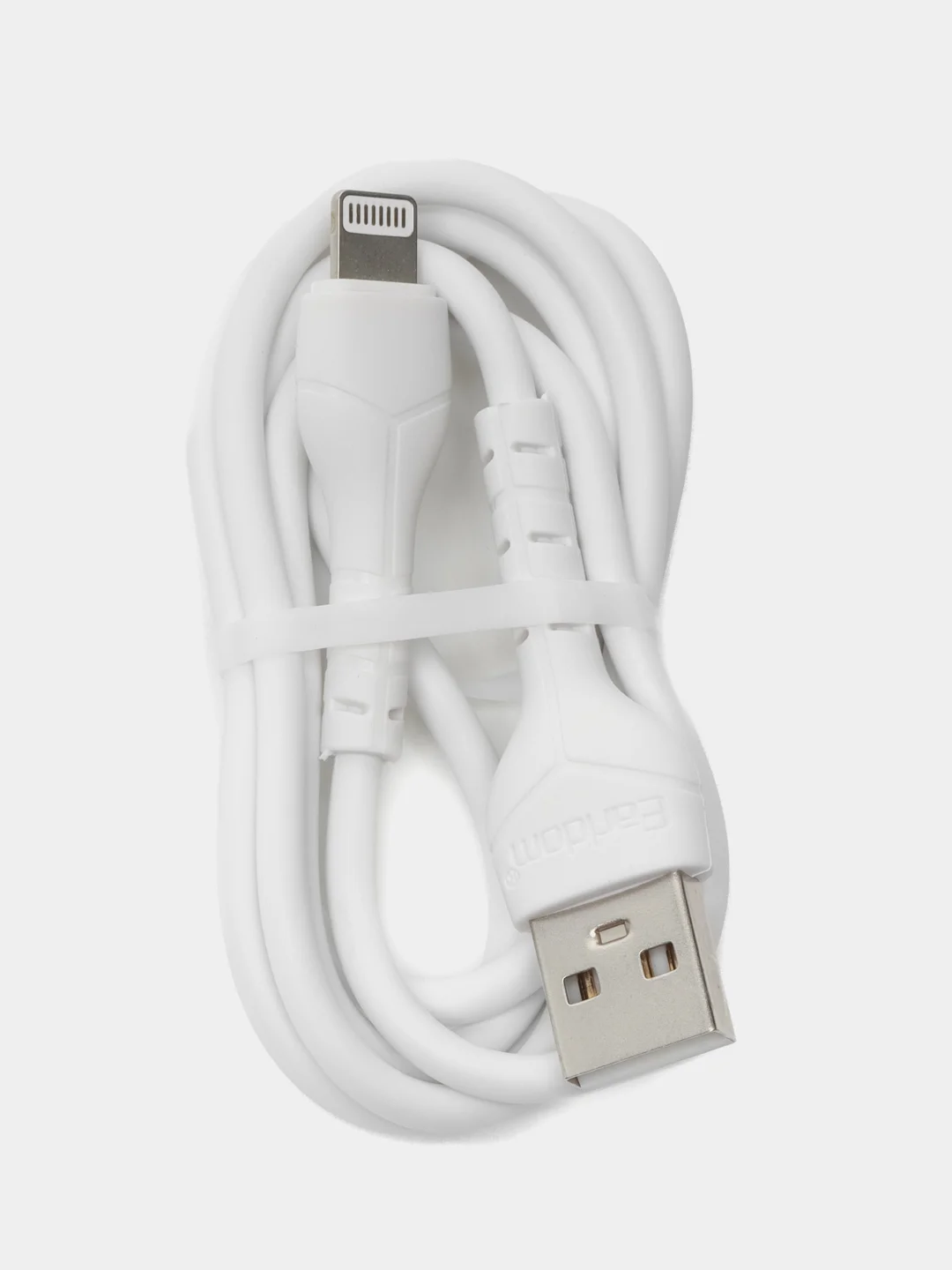 Белый кабель USB-micro, Lightning, 100 см, 2,4А, с быстрой зарядкой, EC-095 Earldom