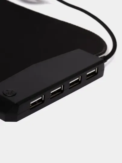 Черный коврики для мыши, двух видов, с USB разветвителем, с беспроводной зарядкой