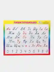 Вишнёвый плакат Математика, Русский язык, Письмо, буквы, звуки, части речи, фонетика, числа, знаки