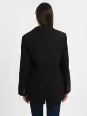 Черный пиджак женский, однотонный, оверсайз