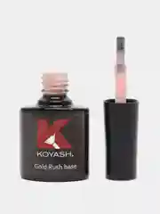 Бежевый цветная камуфлирующая база для ногтей маникюра, гель лака "KOYASH" с поталью