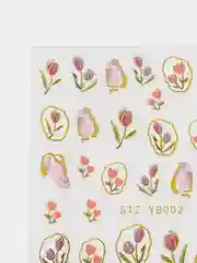 Коралловый наклейки-слайдеры для дизайна ногтей и маникюра