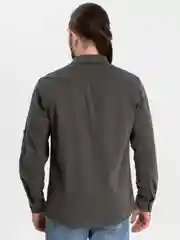 Приглушённый хаки рубашка стрейчевая