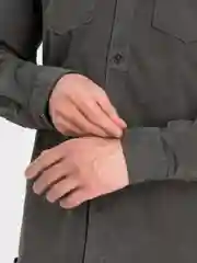 Приглушённый хаки рубашка стрейчевая