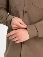 Песочный хаки рубашка стрейчевая