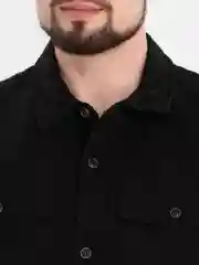 Синий меланж рубашка стрейчевая