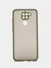 Лесной зеленый чехол для Xiaomi Redmi Note 9, Редми Нот 9, матовый, силиконовый, с цветными кнопками