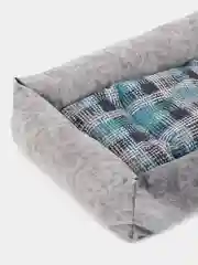 Серый лежанка для кошек и собак с бортом, мебельная ткань, кровать для кошек и собак