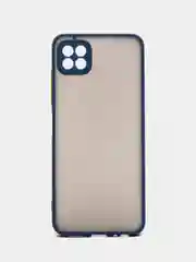 Синий чехол Samsung Galaxy A22s / A22 5G, Галакси А22, пластиковый матовый с цветными кнопками