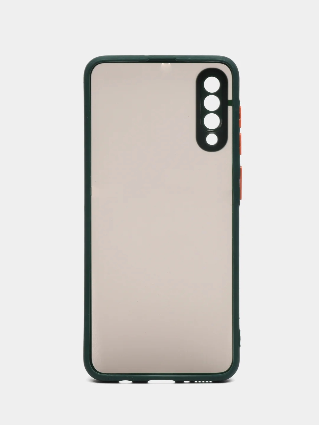 Темно-синий чехол Samsung Galaxy A50 / A50s / A30s, пластиковый, матовый с цветными кнопками