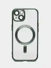 Зеленый чехол c защитой камеры iPhone 11, 13, 14, 14pro, 14 pro max, 15 pro, 15 pro max MagSafe
