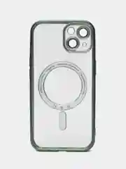 Голубой чехол c защитой камеры iPhone 11, 13, 14, 14pro, 14 pro max, 15 pro, 15 pro max MagSafe