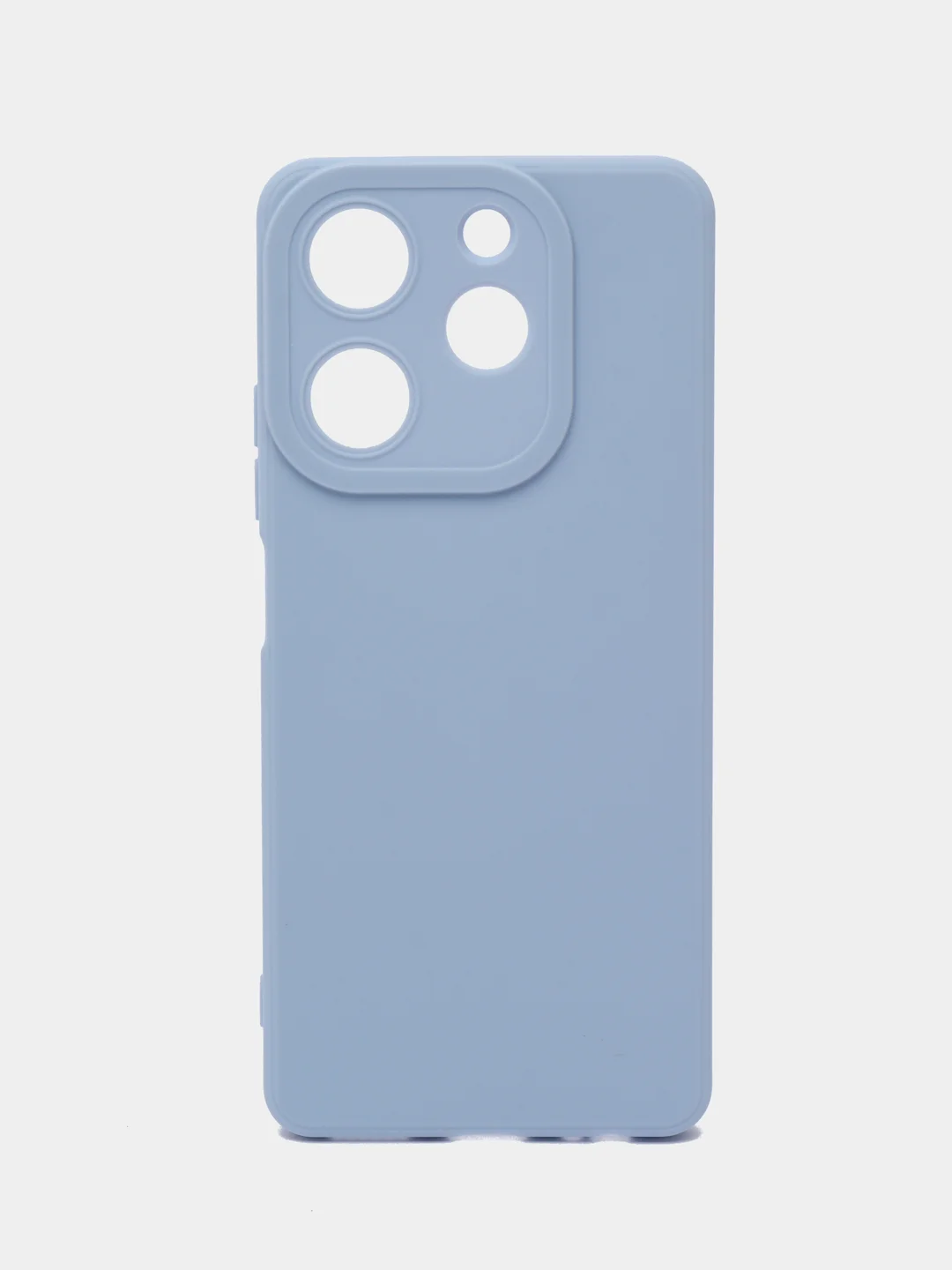 Голубой силиконовый чехол Tecno Spark 10 Pro (Техно спар 10 про), с защитой камеры