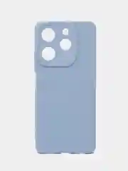 Голубой силиконовый чехол Tecno Spark 10 Pro (Техно спар 10 про), с защитой камеры