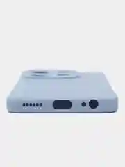 Голубой силиконовый чехол Tecno Spark 10 Pro (Техно спар 10 про), с защитой камеры