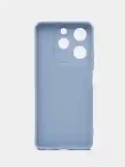 Голубой силиконовый чехол Tecno Spark 10 Pro (Техно спар 10 про), с защитой камеры