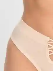 Бежевый трусики-стринги женские