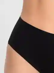 Черный трусы женские бесшовные, слипы, с высокой талией