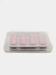 Розовый калькулятор карманный, прозрачный, 8,5 х 5,5 см, мини-калькулятор, милый, офисный