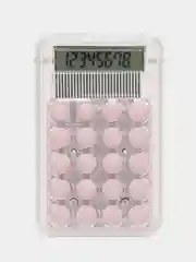Розовый калькулятор карманный, прозрачный, 8,5 х 5,5 см, мини-калькулятор, милый, офисный
