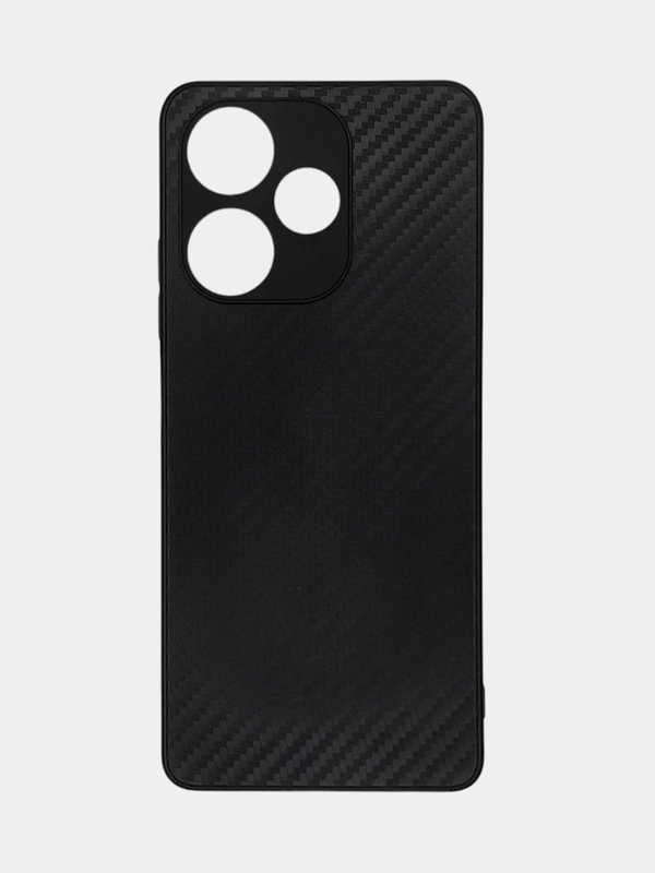 Чехол для Infinix Hot 30 (Инфиникс Хот 30), силиконовый, под карбон