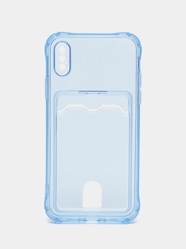 Чехол для iPhone 7/8/SE 2020/X/XS/XR/12/13/14/15 Pro Max, прозрачный, с карманом для карты