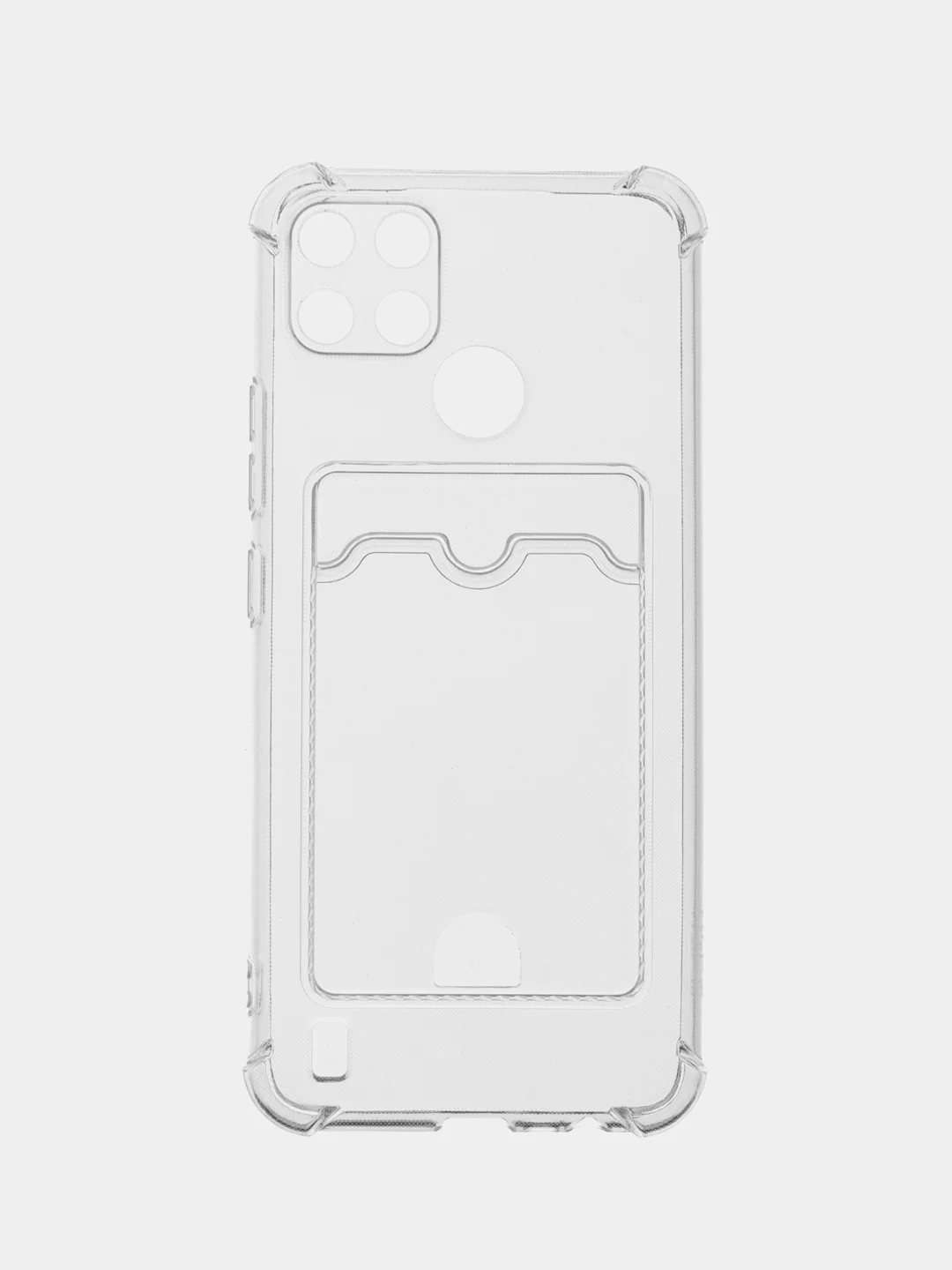 Марсала чехол противоударный Realme C21Y C25Y C15 C25 C25S Реалми прозрачный с карманом для карты
