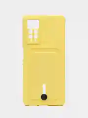 Желтый чехол Xiaomi Redmi Note 11 Pro / Note 12 Pro, Редми Нот 11 про с карманом для карты