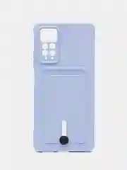 Сиреневый чехол Xiaomi Redmi Note 11 Pro / Note 12 Pro, Редми Нот 11 про с карманом для карты