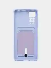 Сиреневый чехол Xiaomi Redmi Note 11 Pro / Note 12 Pro, Редми Нот 11 про с карманом для карты