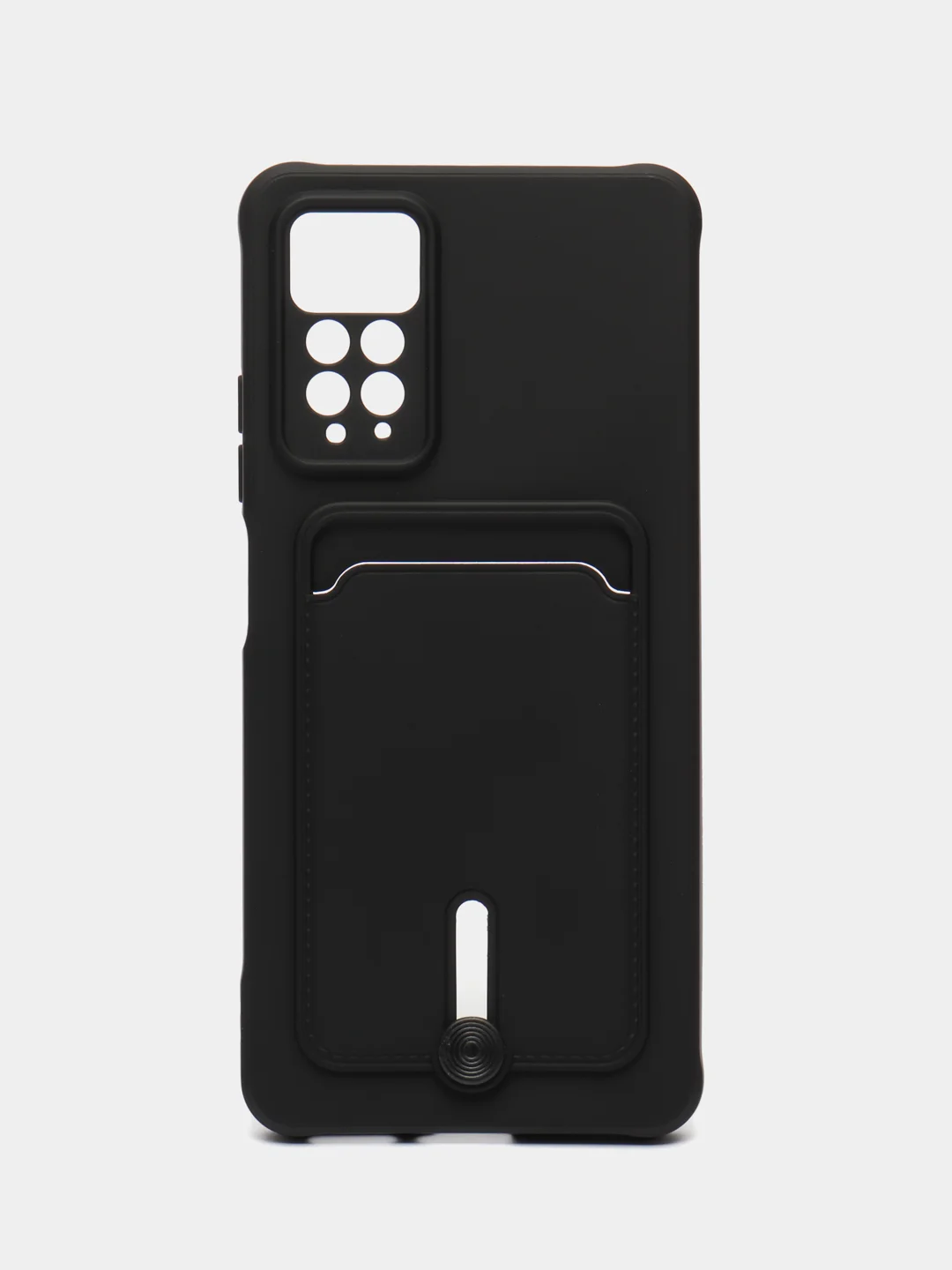 Угольный чехол Xiaomi Redmi Note 11 Pro / Note 12 Pro, Редми Нот 11 про с карманом для карты