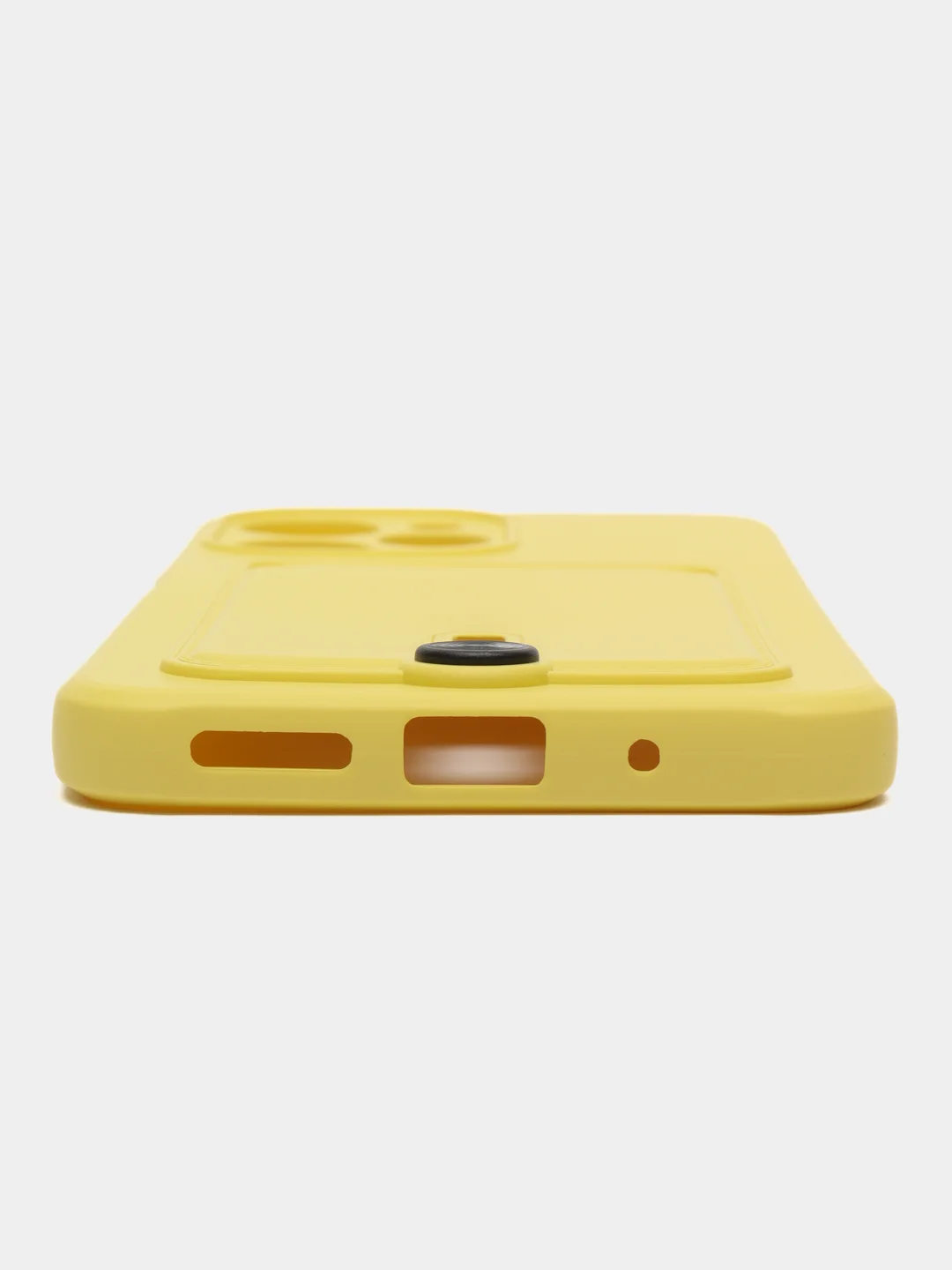 Желтый чехол Xiaomi Redmi 12 / Сяоми Редми 12, силиконовый с карманом для карты