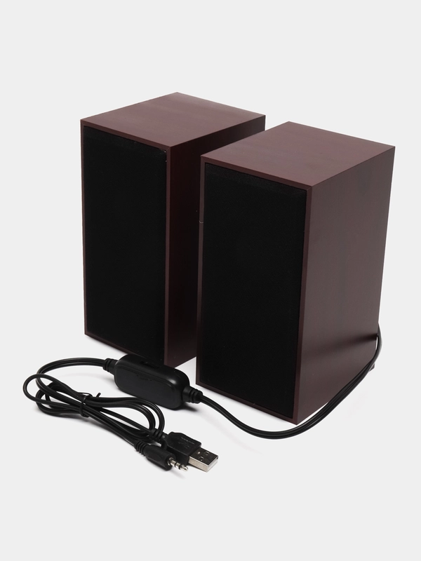 Колонки для компьютера и ноутбука Multimedia speaker K2035 Brown