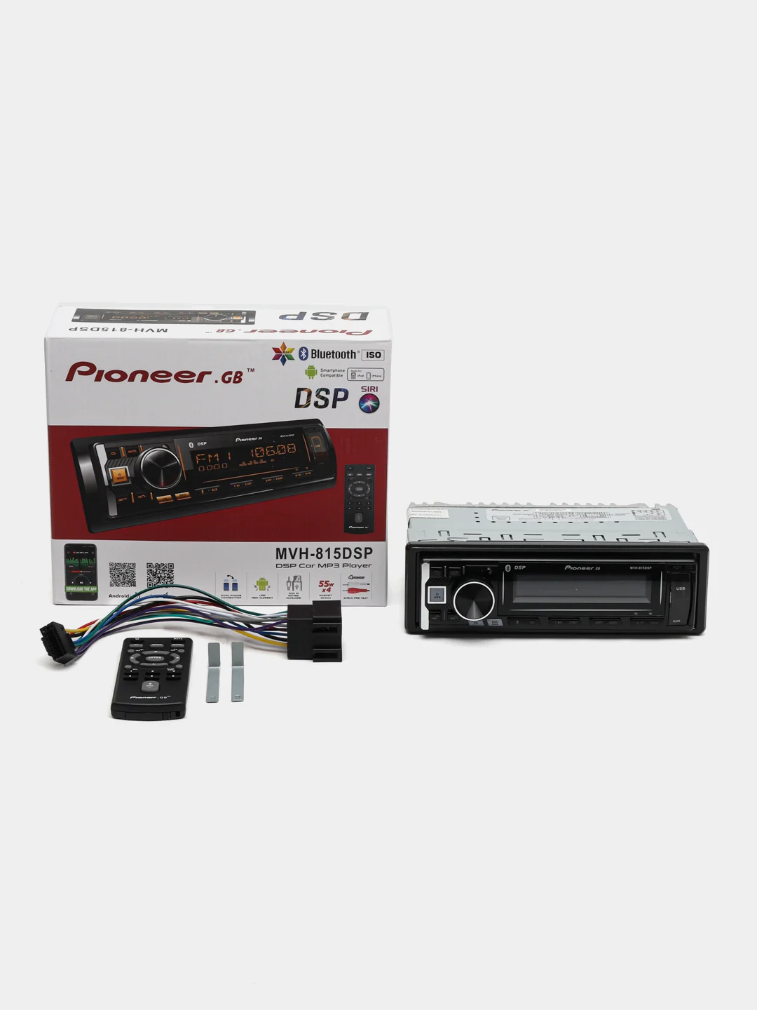 Автомагнитола Pioneer GB MVH-815DSP, Bluetooth, 1 din, процессорная