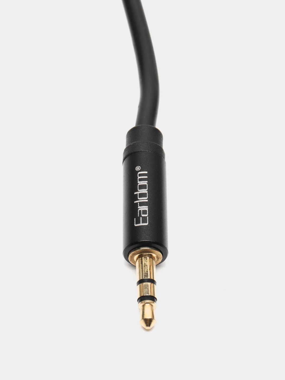 Серебряный аудиокабель AUX 3.5 mm / 1м / Earldom AUX34 удлинитль для наушников, колонок, микрофонов