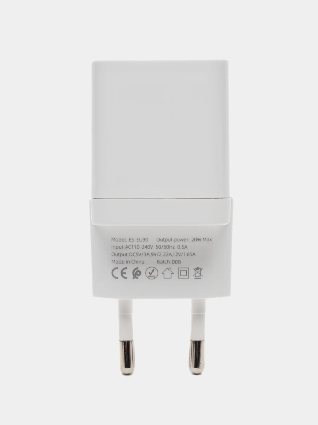 Сетевое зарядное устройство СЗУ Блок 20W Type-C,  Earldom EU30 белый, Lightning