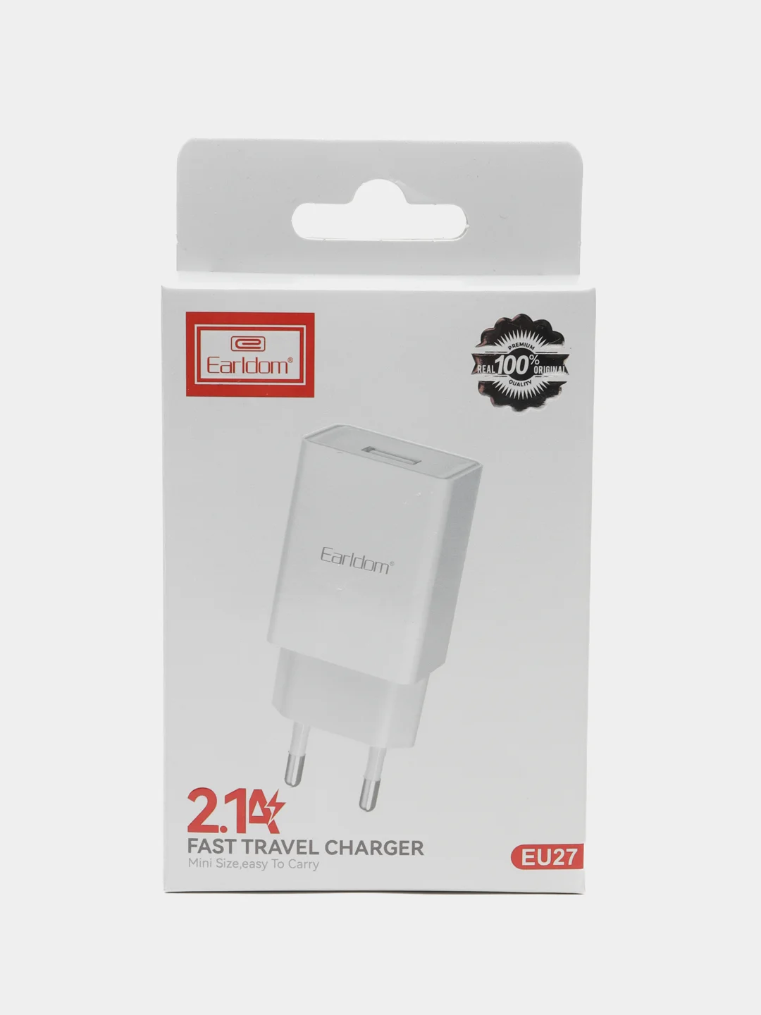 Зарядное устройство, USB, 2100 mAh, 2,1 A, блок питания Earldom ES-EU27
