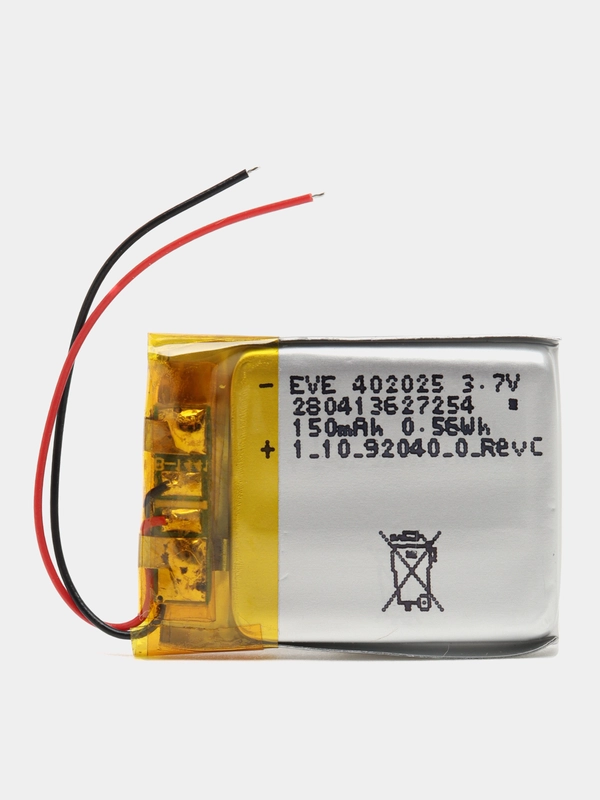 Аккумулятор литий-полимерный 4.0*20*25 402025 (3.7В, 50mah)
