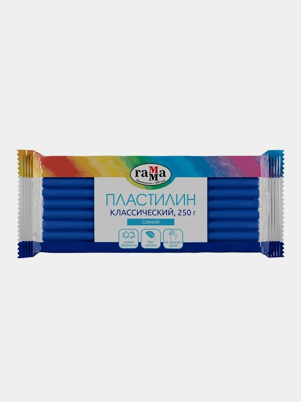 Пластилин Гамма "Классический", синий, 250г
