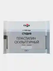 Пластилин скульптурный Гамма "Студия", белый, твердый, 500г, пакет