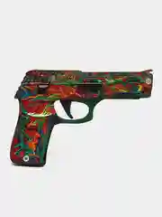 Разноцветный пистолет резинкострел из игры CS GO, деревянный