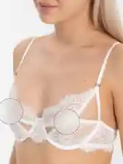Белый комплект нижнего женского белья, кружевной