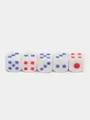 Кости игральные, 1.2 х 1.2 см, для настольных игр, кубики, дайсы, зарики