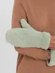Мятный варежки женские зимние, сенсорные, на экомеху