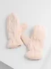 Бежевый варежки женские зимние, сенсорные, на экомеху
