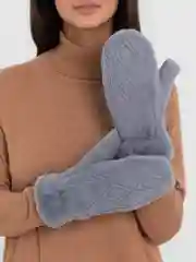 Серый варежки женские зимние, сенсорные, на экомеху