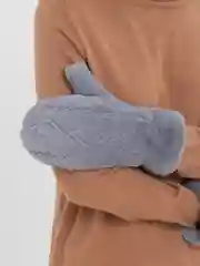 Серый варежки женские зимние, сенсорные, на экомеху